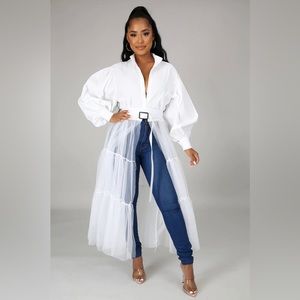 Tulle Top without belt